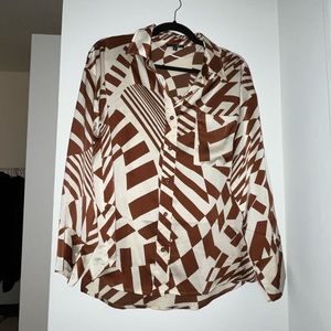 Silky Button Down Blouse